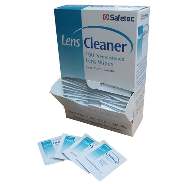 Safetec Eyewear Lens Cleaning Wipes pH7 Neutralising Hazards