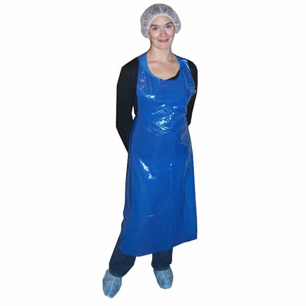 PE Disposable Aprons Blue pH7 Neutralising Hazards
