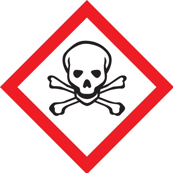 DG Diamond - Class 6 Toxic Pictogram (GHS) - pH7 - Neutralising Hazards