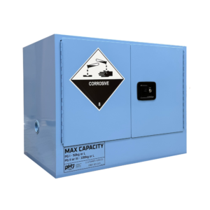 pH7 blue class 8 corrosive substance storage cabinet 100L capacity