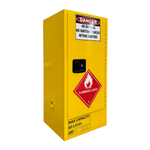 pH7 yellow class 3 flammable liquid storage cabinet 60L capacity