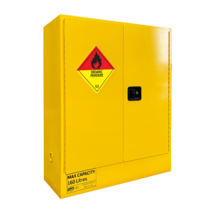 pH7 yellow class 5.2 organic peroxides storage cabinet 160L capacity
