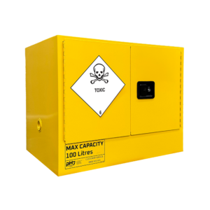 pH7 yellow class 6 toxic substances storage cabinet 100L capacity