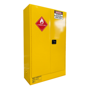 pH7 yellow class 3 flammable liquid storage cabinet 250L capacity