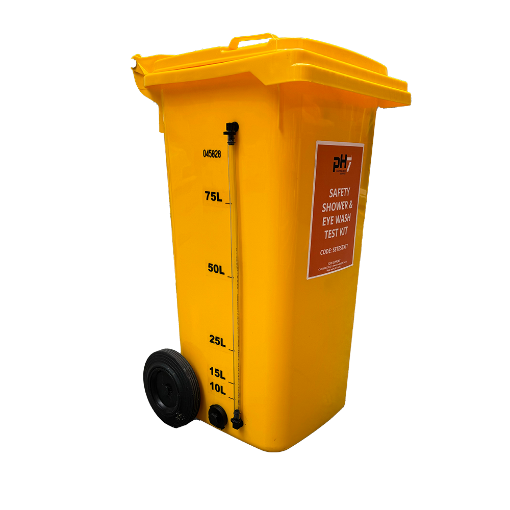 Emergency Shower and Eyewash Test Kit pH7 Neutralising Hazards