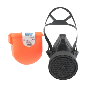 escape respirator half mask with a hard carrying case