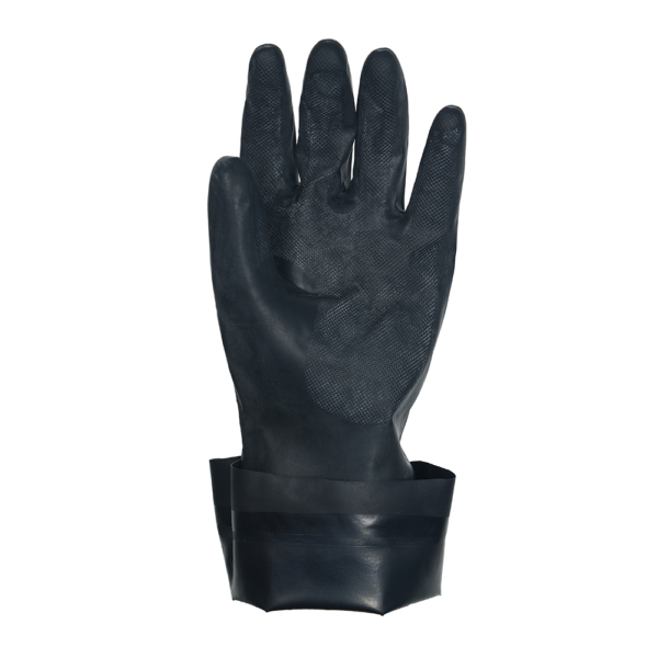 Ansell AlphaTec 53-002 chemical-resistant glove with textured palm for enhanced grip.